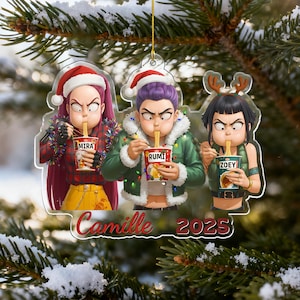 Custom KPOP 2025 Ornament, Personalized Demon Hunters Keepsake, Huntrix, Mira, Rumi, Zoey, Christmas Gift for Her,Tree Decor for KPOP Lovers