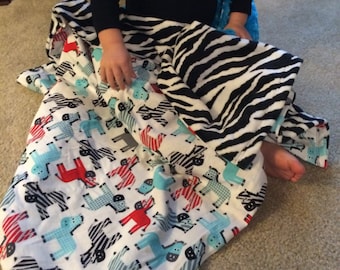 Cutest Zebra Print Ever & Zebra Minky Baby Blanket, "Lolo-renzo"