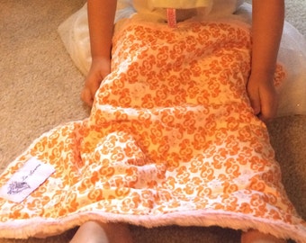 Seahorse Pink Mini Baby Blanket: "Bubbles" Yummy