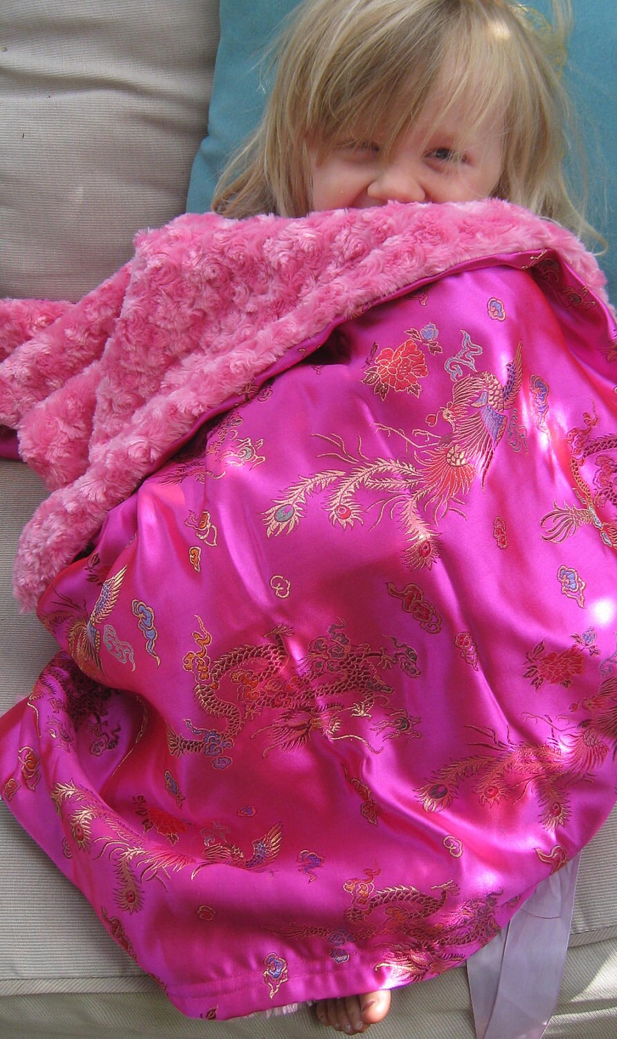 Buy Hot Pink Silky Baby Blanket, princess Online in India Etsy