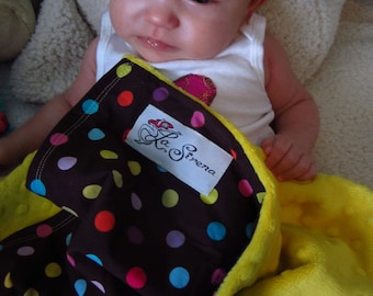 Polka Dot Baby Lovey Blanket ("Yummy"): "Mommy-Lion Weed"