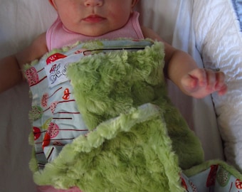 Sherbet Colored Tree Pattern Mini Baby Blanket ("Yummy"): "Darling Dana"