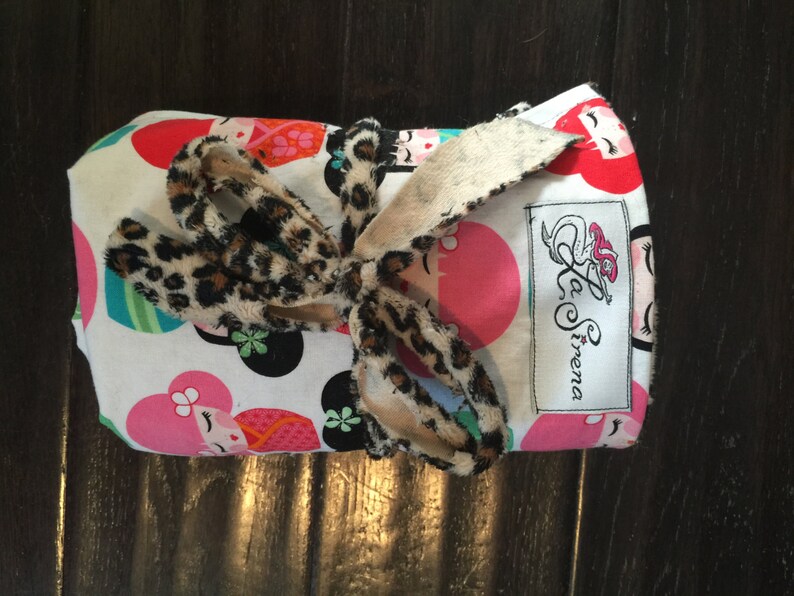 Colorful Japanese Kimono Girls /& Velvety Cheetah Minky Baby Blanket Charlie Girl