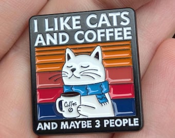 Enamel Cat Pin, Neurodivergent, Autism Friendly Gift, Positive Mental Health, Kawaii,