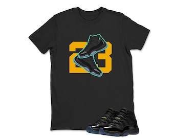 Shirt Black to Match Jordan 11 Gamma, Sneaker Jordan 11 Gamma Matching Sneaker Tee Shirt Black
