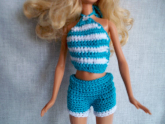 Pdf Pattern for Shorts and Halter Top for Fashion Dolls Crochet Etsy