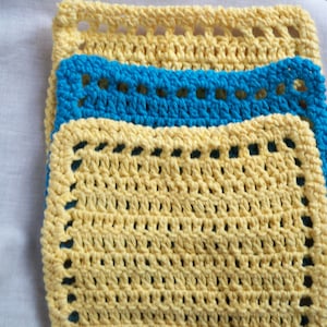 PDF crochet pattern for washcloth/dishcloths