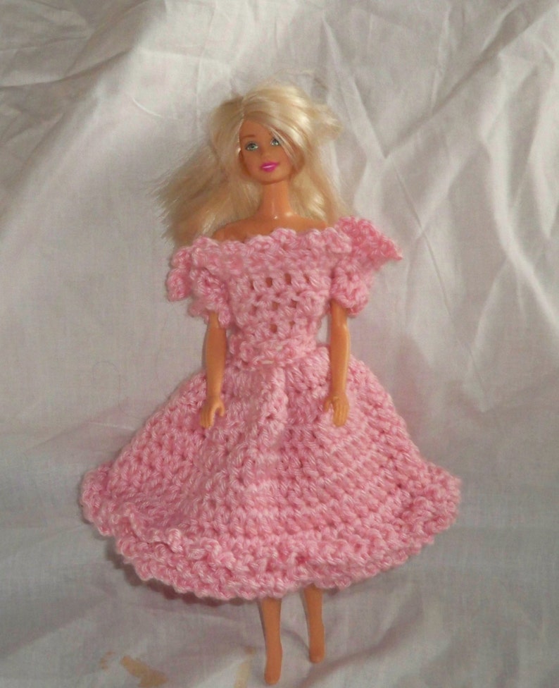 Pdf Crochet Pattern for Afternoon Dress for Fashion Dolls image 1