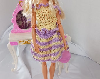 Fashion Doll Summer Skirt and Blouse Set, PDF Pattern