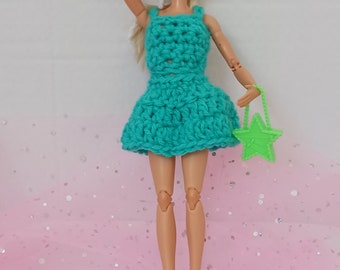 Crochet Doll Clothes Pattern: Mini Skirt & Crop Top (PDF)
