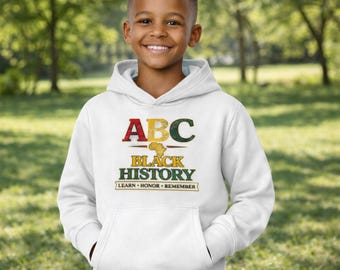 Sudadera con capucha "ABC de la historia negra", sudadera con capucha "Cultura afroamericana", regalo para el aula de profesores