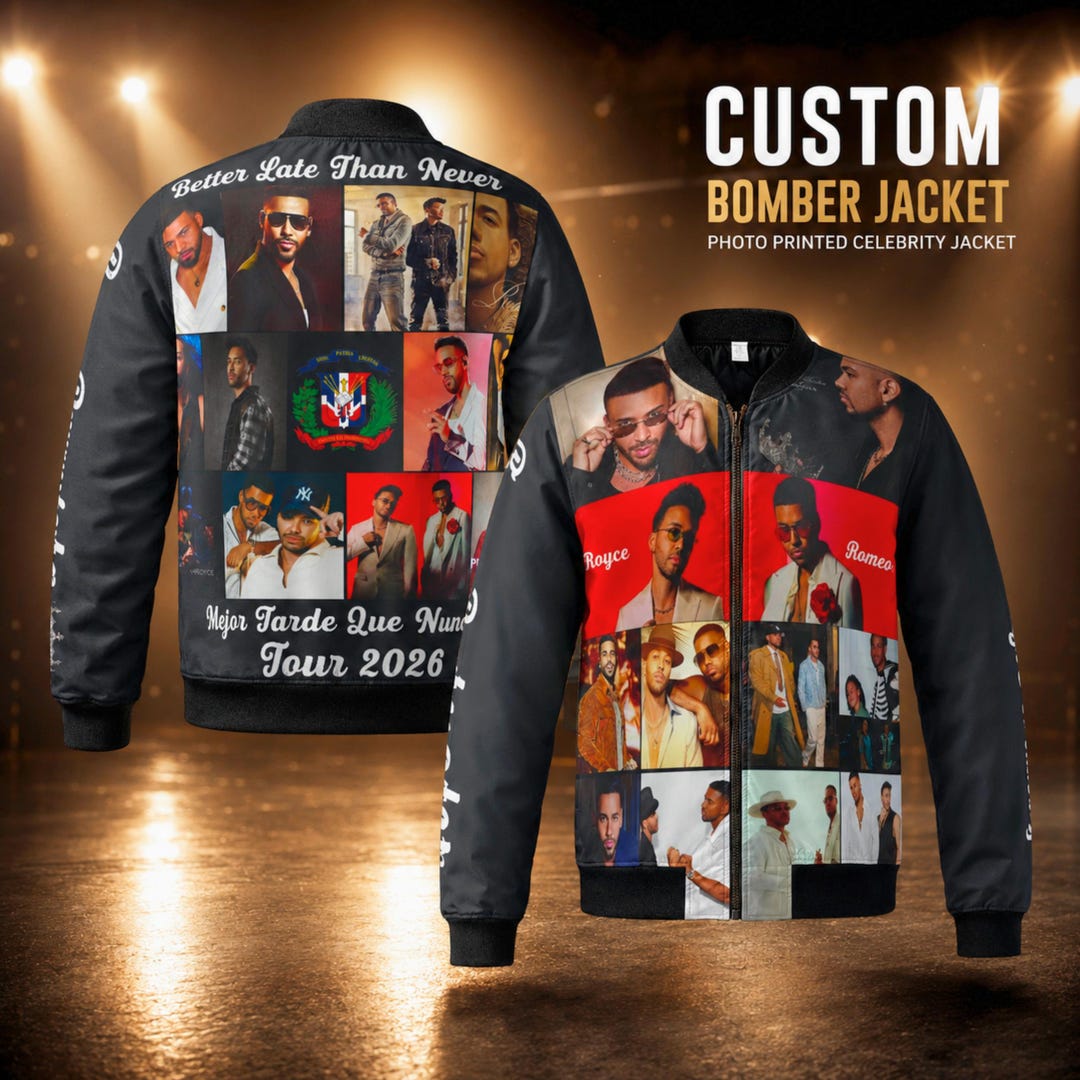 Custom Jacket Photo Frame Custom Bomber Jacket, Personalized Jacket With Logo, Photos, Black ...