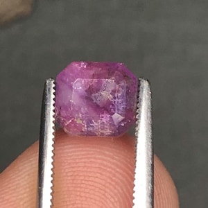 Afghan Ruby Gemstone, 2.40 ct Pinkish-Red Emerald Cut Corundum
