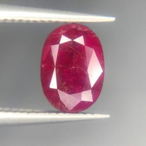 Natural Red Ruby 1.80 Ct Oval Cut Loose Gemstone from Afghanistan 7.50x5.50x4.00 mm  l