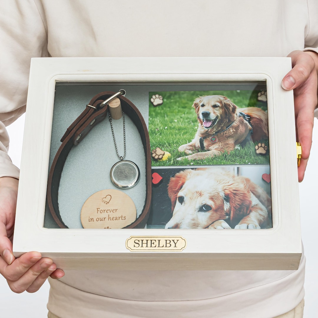 Wooden Photo Shadow Box: Deep Frame - Personalized Pet Keepsake - Etsy