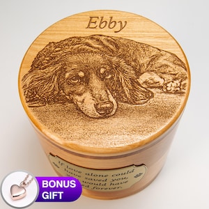 Niestandardowa urna dla zwierząt, grawerowane drewniane pudełko na pamiątki