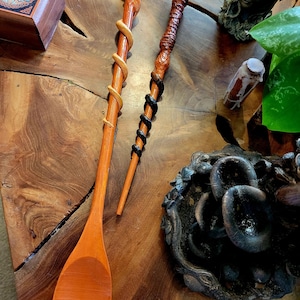 Handcrated Mystical Wooden Wizarding Wand or Kitchen Witch Spoon