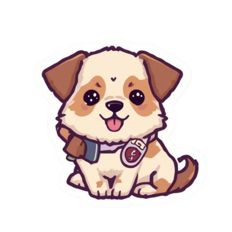 Cute Puppy Sticker Set, Kawaii Dog Stickers, Cartoon Puppy Sticker Pack ...