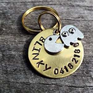The Blinky 138 Unique Handstamped Game Nerd Retro Pet ID Tag Dog Tag image 1