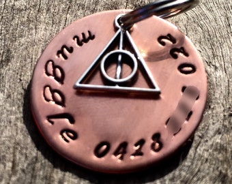 The Muggle (#126) - Unique Handstamped Pet ID Tag Silver Charm Dog Tag