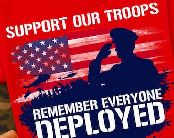 Support Our Troops PNG, RED Friday, USA Flag (Digital Download)