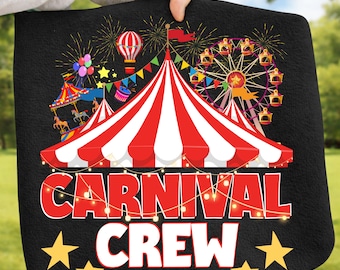 Carnival Crew PNG SVG, conception de chemise d'équipage de cirque, chemise de festival juste, tenue de groupe de fête de carnaval, fichier de sublimation Cricut