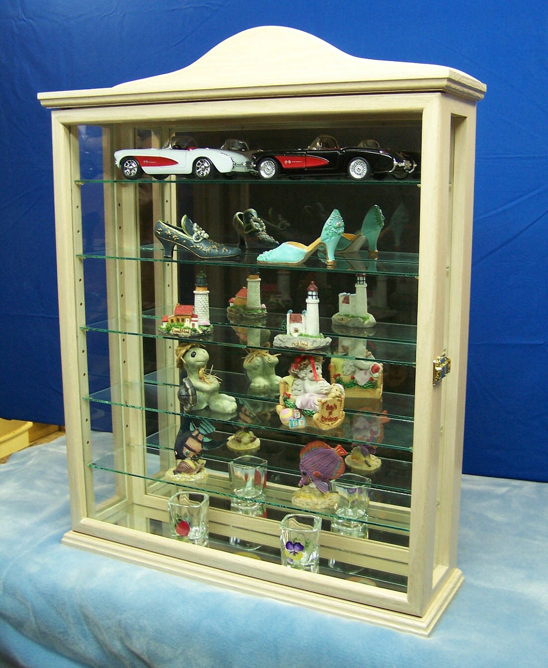 Wall or Tabletop Curio Display Antique White Etsy