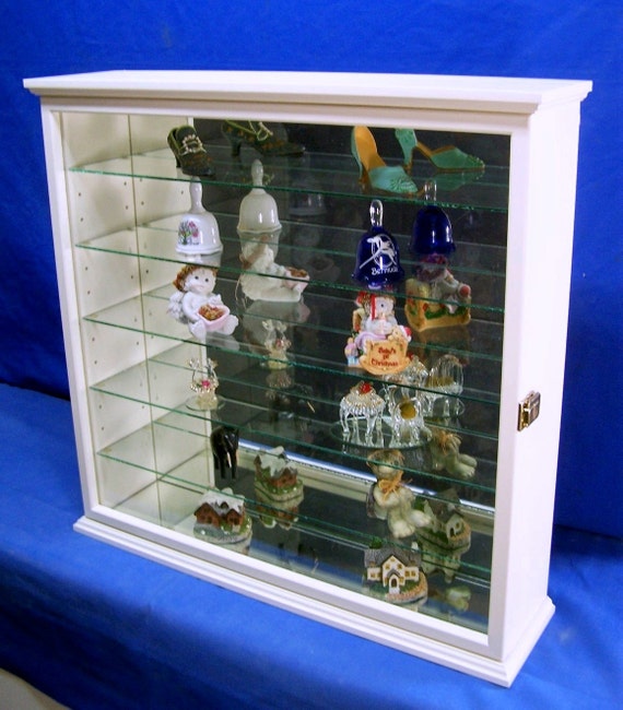 Antique White Wall Curio Cabinet Tabletop Display Etsy