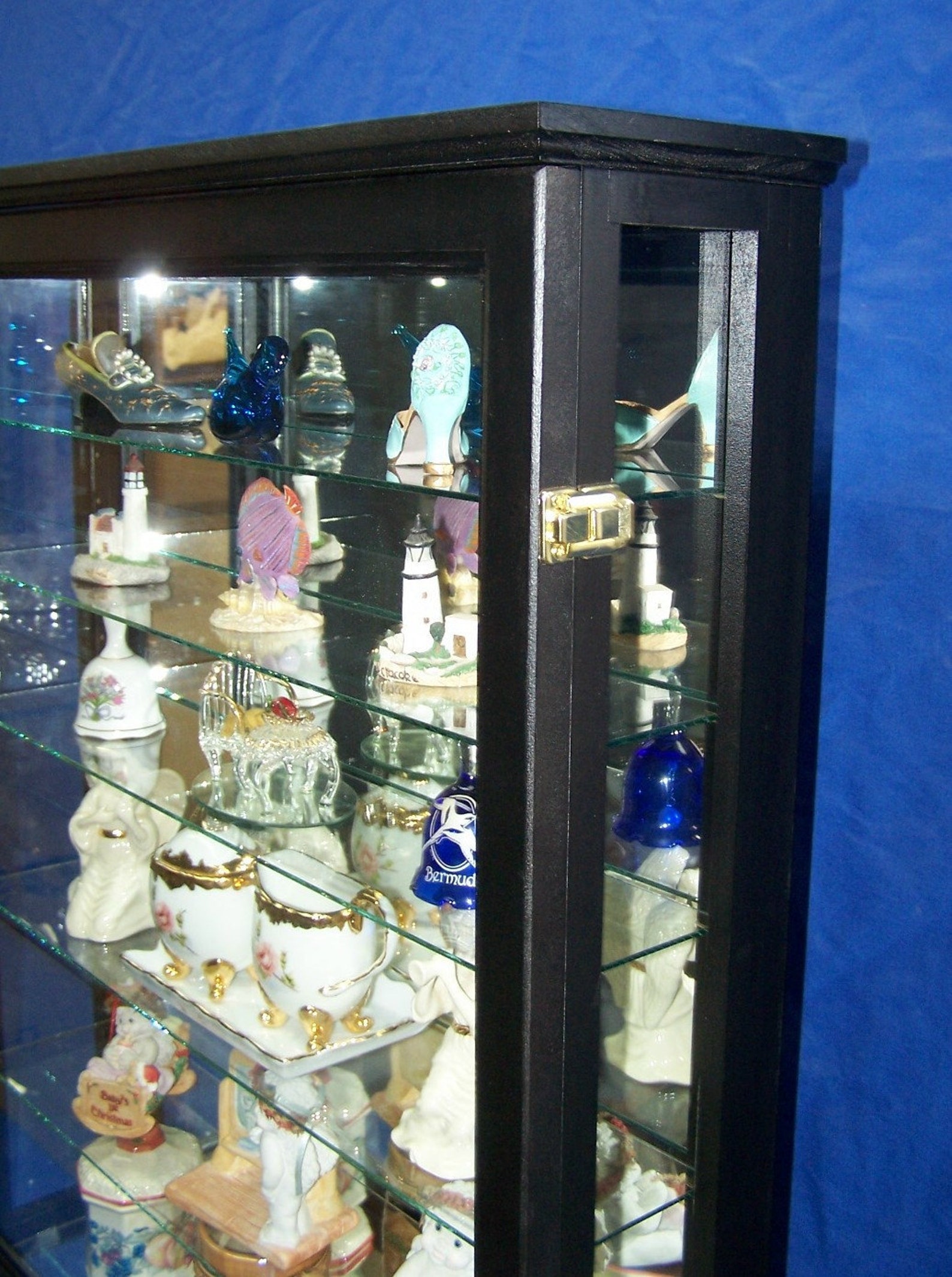 Black Wall or Tabletop Curio Display for Collectibles Etsy