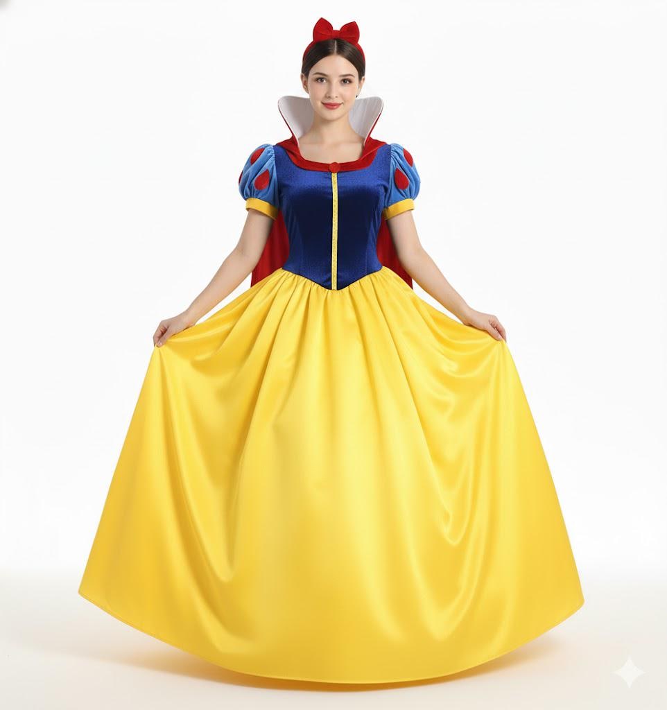 Costume Biancaneve In Damasco E Velluto - Foto 4