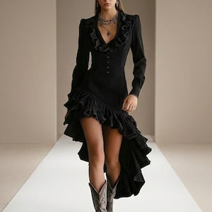 white christmas dresses Denim Layered Ruffled Strapless Short Dress