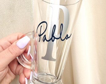 Personlig kaffemugg, cappuccino-mugg eller varm chokladmugg för farbror, moster eller pappa, som present eller personligt godis. 285 ml glas.