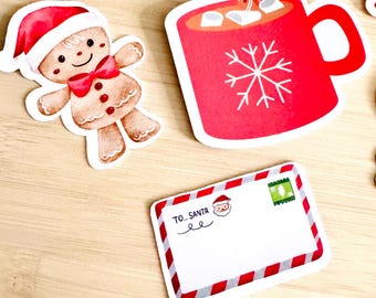 Paket med personliga julklistermärken: Julkalenderklistermärken, presentetiketter