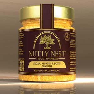 Almond Butter with Argan Oil & British Honey - Smooth : Handmade Gourmet Spread