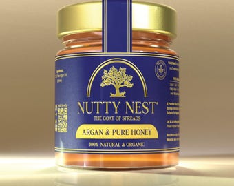 Aceite de argán con miel británica: mezcla de superalimentos gourmet - 250 g