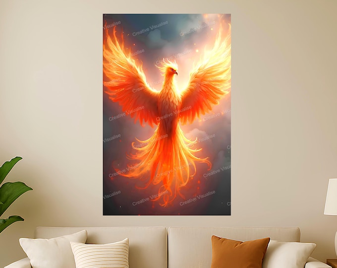 Featured listing image: Phoenix Wallpaper High-Resolution Digital Print, 11000 x 16000 Pixels 300 DPI JPEG