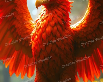 Griffin Wall Art stampabile / Uccello fantasy mitologico da scaricare in formato digitale PDF e PNG