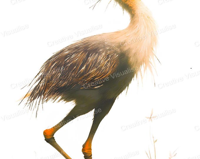 Funny Baby Stork Portrait Printable Cartoon Wall Art Digital Download Nursery Kids Decor