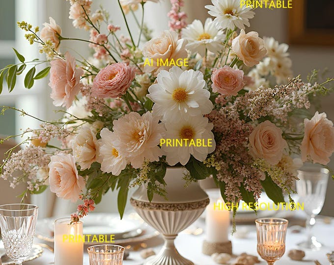 Featured listing image: Table Settings and Glassware Set Digital Download