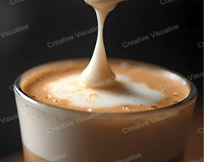 Close-Up Cappuccino with Spoon Lifting Creamy Foam – Cozy Coffee Moment Wall Art