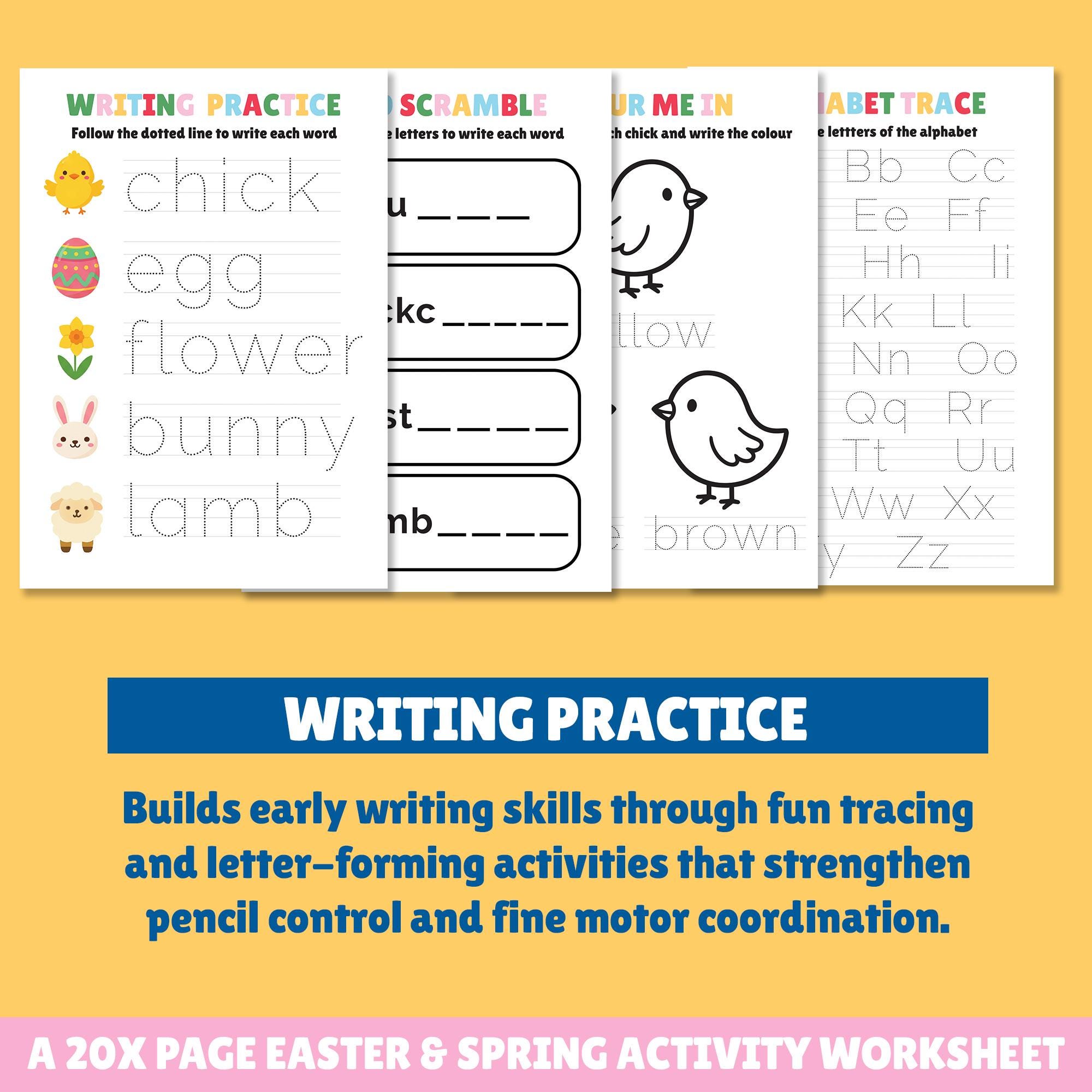 Easter and Spring Preschool Worksheets | Printable PDF | Kindergarten ...