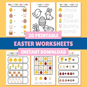 Atividades de Páscoa e Primavera para Educação Infantil | PDF para Imprimir | Atividades para Jardim de Infância e Pré-Escola | Download Digital