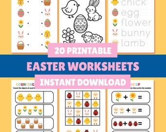 Easter and Spring Preschool Worksheets | Printable PDF | Kindergarten & Reception Activities | Digital Download