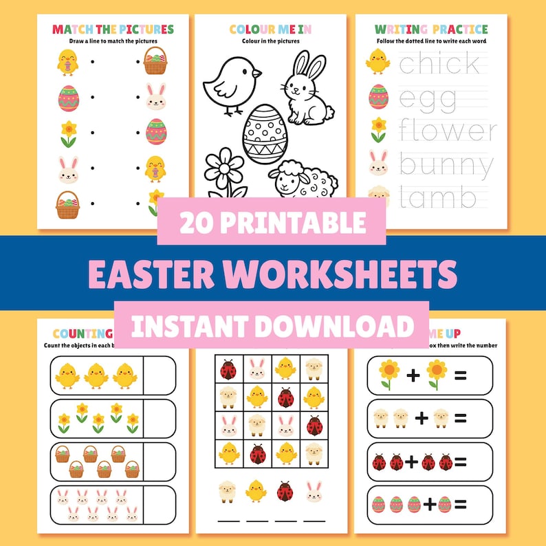 Easter and Spring Preschool Worksheets | Printable PDF | Kindergarten ...