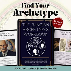 Carl Jung Archetypes Workbook Bundle Shadow Work Journal Inner Child Healing Psychology Tools Personal Growth Diary Interactive Editable PDF