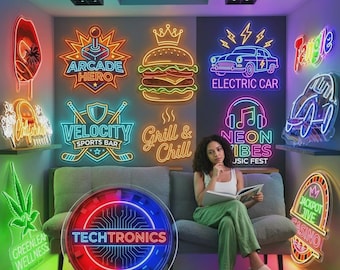 Custom LED Neon Sign | Personalized Acrylic Logo Signs for Business, Home & Events