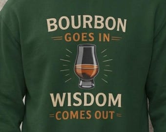 Suéter para Amante de Bourbon 'A Sabedoria Se Revela', Presente para Amante de Uísque, Presente de Dia dos Pais para Ele