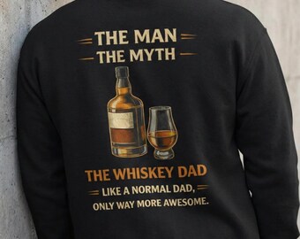 Bourbon Lover Sweater 'The Man The Myth Whiskey Dad', Whiskey Lover Gift, Father's Day Gift For Him