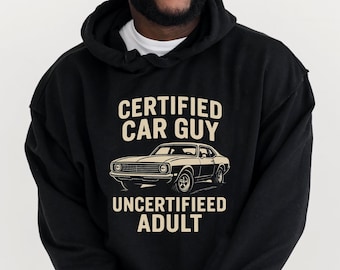 Grappige hoodie met gecertificeerde automan | Cadeau voor klassieke autoliefhebbers