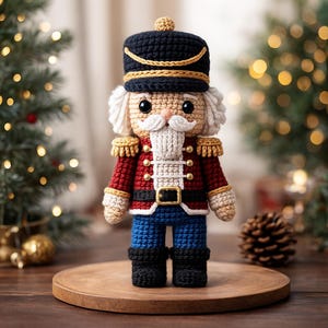 Schema all&#39;uncinetto Schiaccianoci / Decorazioni natalizie per la casa / Peluche amigurumi in formato PDF